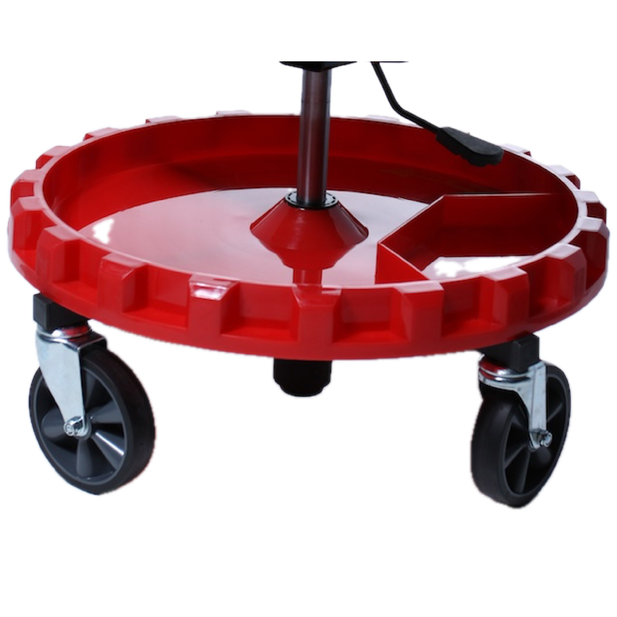Traxion, Traxion Red Spinning Gear Tray for 2-720 Roll Seat, Capacity 3 lb, Max. Height 0 in, Min. Height 2 in, Model# 2-582